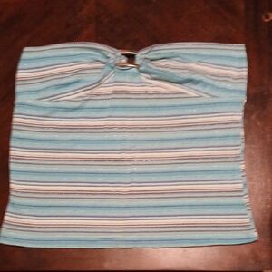 Striped Blue Tube Top